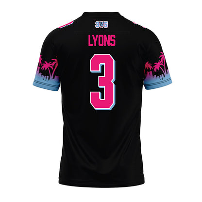 FIU - NCAA Football : Devonte Lyons - Vice Black Premium Football Jersey-1