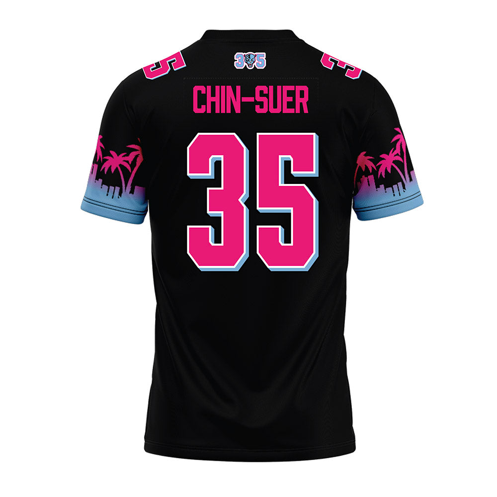 FIU - NCAA Football : Jahmani Chin-Suer - Vice Black Premium Football Jersey-1