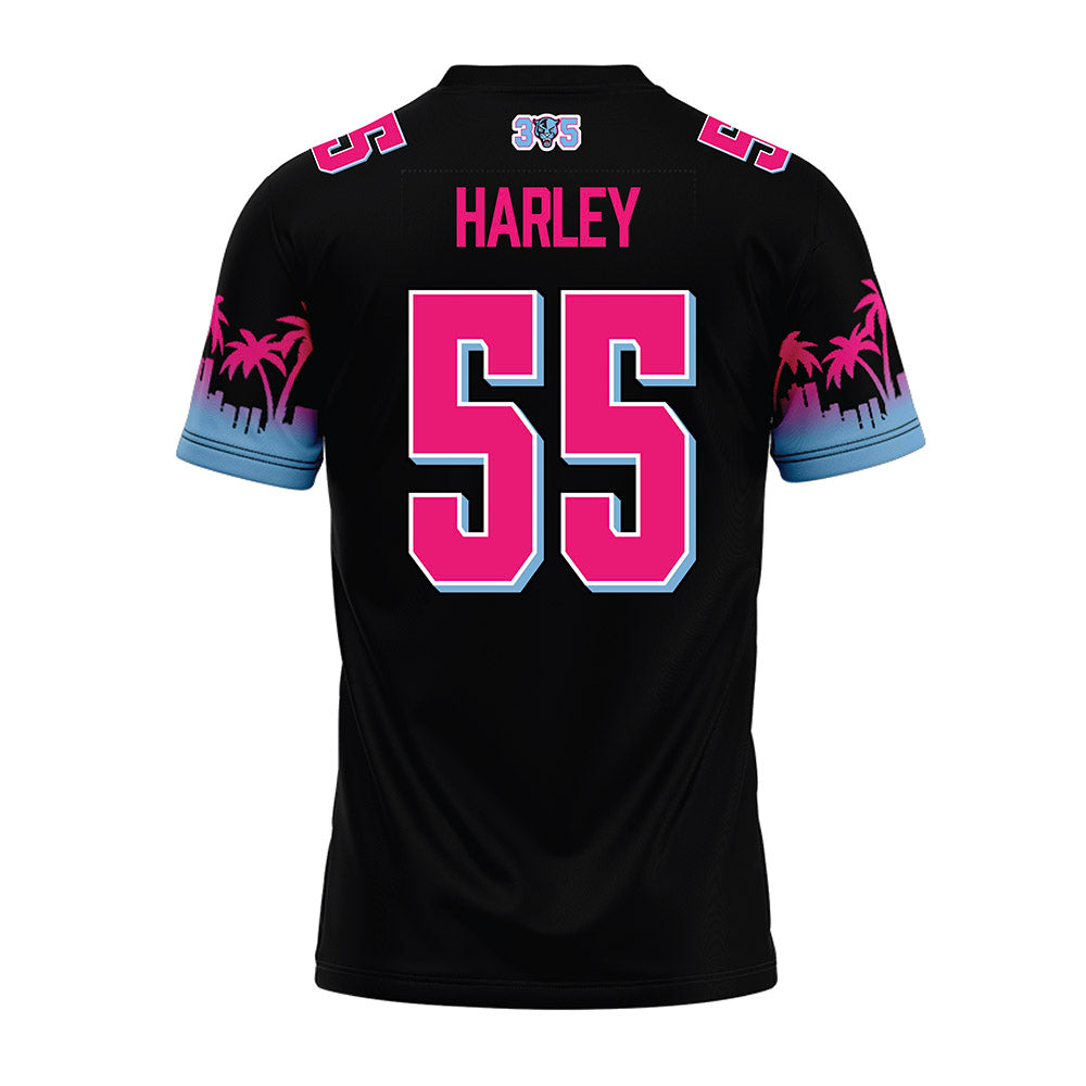 FIU - NCAA Football : Daveion Harley - Vice Black Premium Football Jersey-1