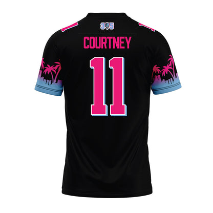 FIU - NCAA Football : Percy Courtney - Vice Black Premium Football Jersey-1