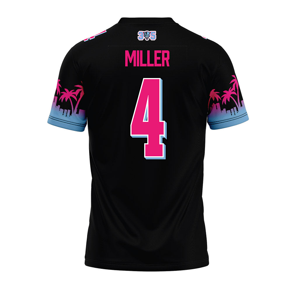 FIU - NCAA Football : Wesley Miller - Vice Black Premium Football Jersey-1