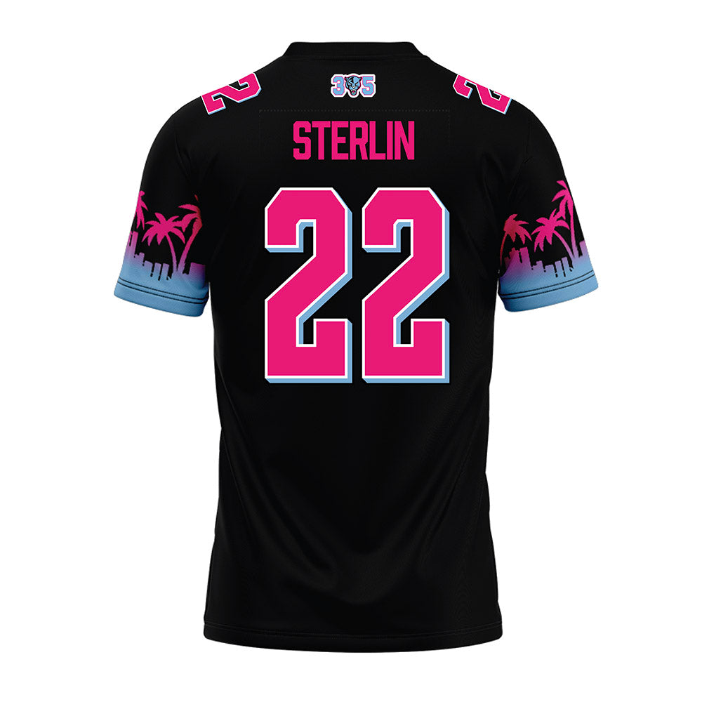 FIU - NCAA Football : Shamir Sterlin - Vice Black Premium Football Jersey-1