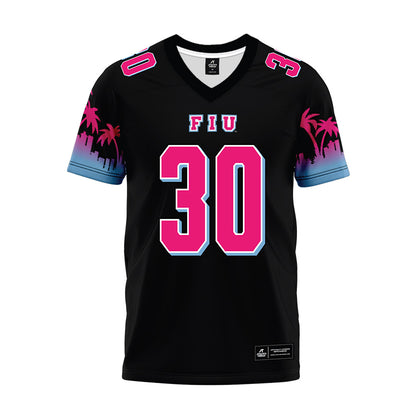 FIU - NCAA Football : Noah Sidan - Vice Black Premium Football Jersey-0
