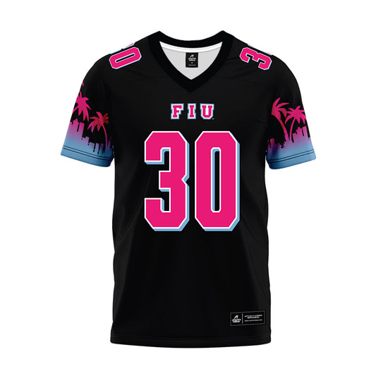 FIU - NCAA Football : Noah Sidan - Vice Black Premium Football Jersey-0
