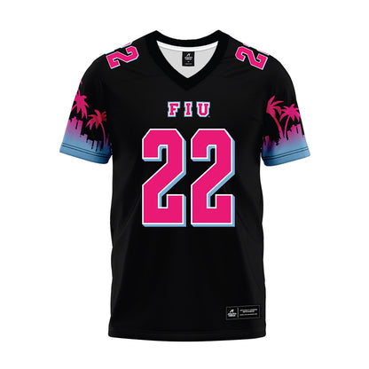 FIU - NCAA Football : Shamir Sterlin - Vice Black Premium Football Jersey-0