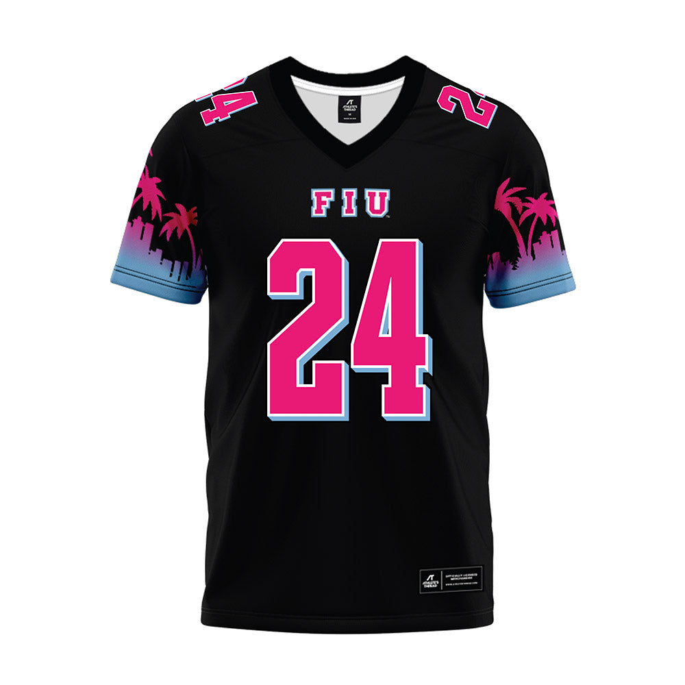 FIU - NCAA Football : King Massey - Vice Black Premium Football Jersey-0