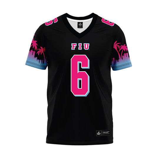 FIU - NCAA Football : Eric Nelson Jr - Vice Black Premium Football Jersey-0