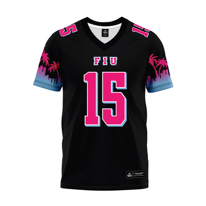FIU - NCAA Football : Nathan Jennings - Vice Black Premium Football Jersey-0