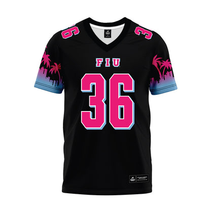 FIU - NCAA Football : Justin Compere - Vice Black Premium Football Jersey-0