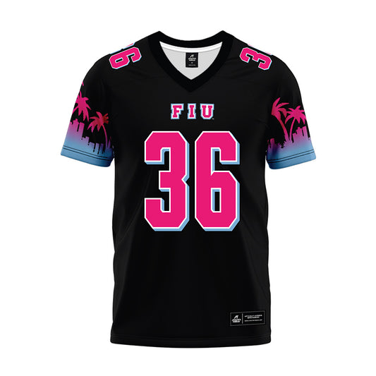 FIU - NCAA Football : Justin Compere - Vice Black Premium Football Jersey-0