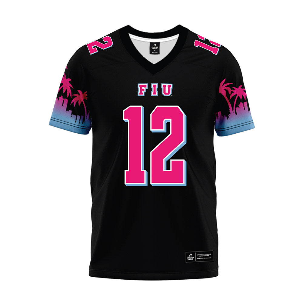 FIU - NCAA Football : Amari Isaac - Vice Black Premium Football Jersey-0