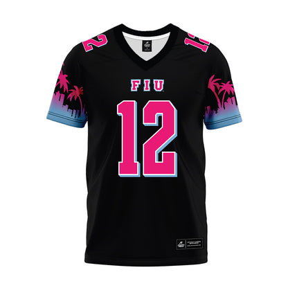 FIU - NCAA Football : Amari Isaac - Vice Black Premium Football Jersey-0