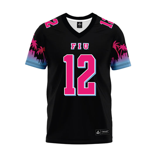 FIU - NCAA Football : Amari Isaac - Vice Black Premium Football Jersey-0