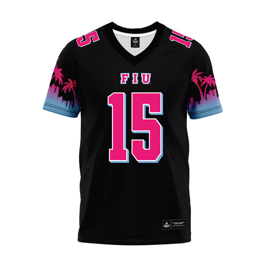 FIU - NCAA Football : Nathan Jennings - Vice Black Premium Football Jersey-0
