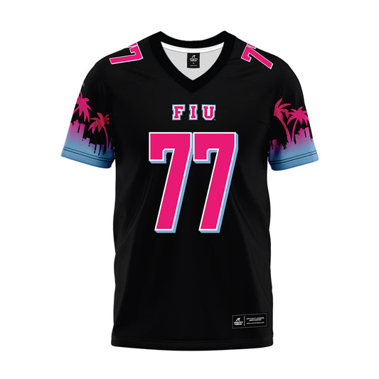 FIU - NCAA Football : Riley Wilson - Vice Black Premium Football Jersey-0
