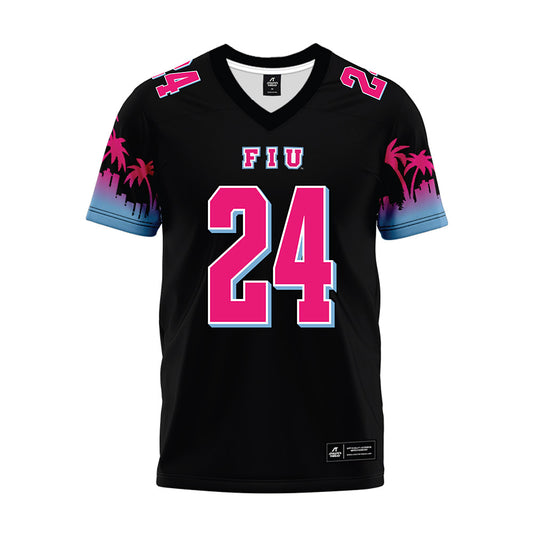 FIU - NCAA Football : King Massey - Vice Black Premium Football Jersey-0