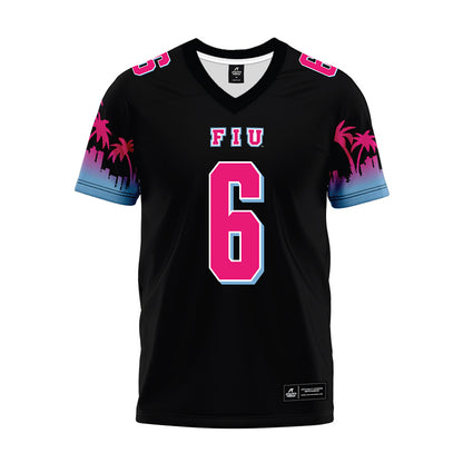 FIU - NCAA Football : Eric Nelson Jr - Vice Black Premium Football Jersey-0