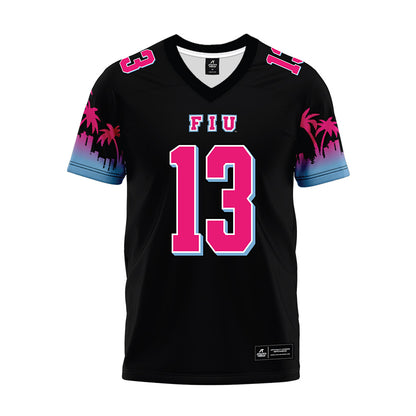FIU - NCAA Football : Tyson Carter - Vice Black Premium Football Jersey-0
