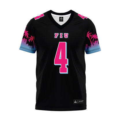 FIU - NCAA Football : Wesley Miller - Vice Black Premium Football Jersey-0