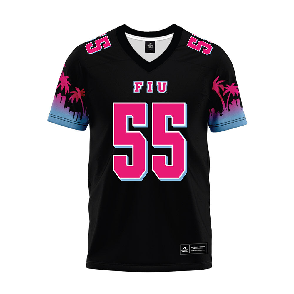 FIU - NCAA Football : Daveion Harley - Vice Black Premium Football Jersey-0