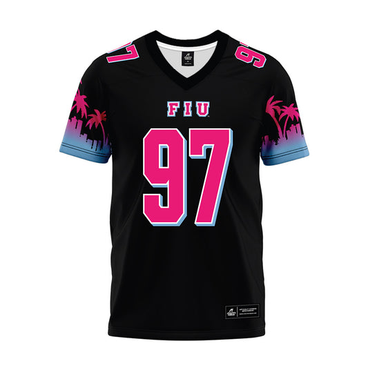 FIU - NCAA Football : Aaron Armitage - Vice Black Premium Football Jersey-0