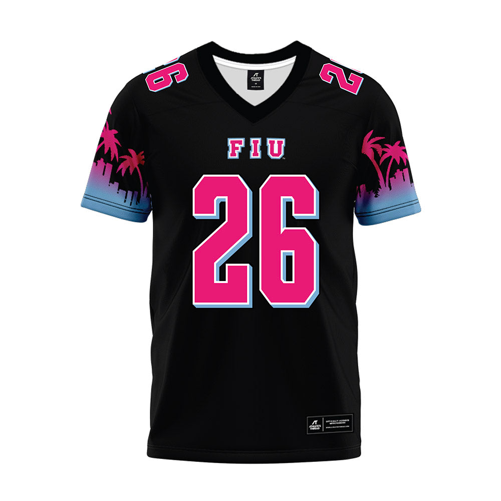 FIU - NCAA Football : Eric Nelson - Vice Black Premium Football Jersey-0