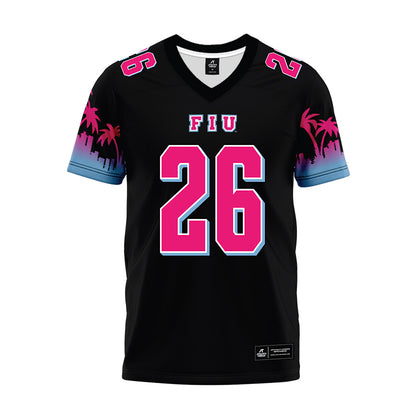 FIU - NCAA Football : Eric Nelson - Vice Black Premium Football Jersey-0