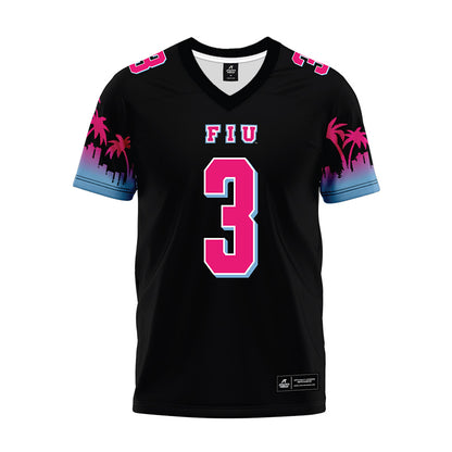 FIU - NCAA Football : Devonte Lyons - Vice Black Premium Football Jersey-0