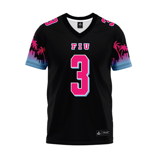 FIU - NCAA Football : Devonte Lyons - Vice Black Premium Football Jersey-0