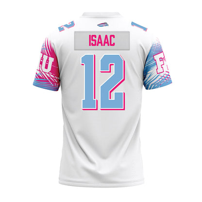 FIU - NCAA Football : Amari Isaac - Vice White Premium Football Jersey-1