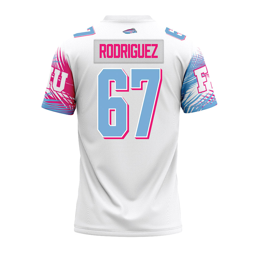 FIU - NCAA Football : Jonathan Rodriguez - Vice White Premium Football Jersey-1