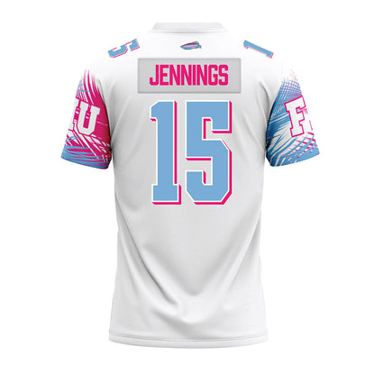FIU - NCAA Football : Nathan Jennings - Vice White Premium Football Jersey-1