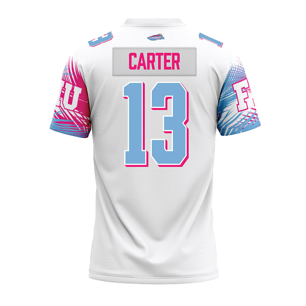 FIU - NCAA Football : Tyson Carter - Vice White Premium Football Jersey-1