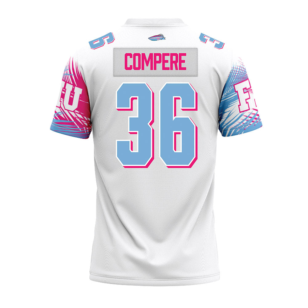 FIU - NCAA Football : Justin Compere - Vice White Premium Football Jersey-1