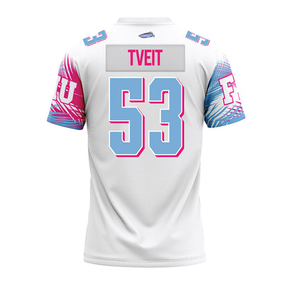 FIU - NCAA Football : Nathan Tveit - Vice White Premium Football Jersey-1