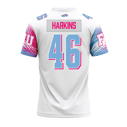 FIU - NCAA Football : Holden Harkins - Vice White Premium Football Jersey-1