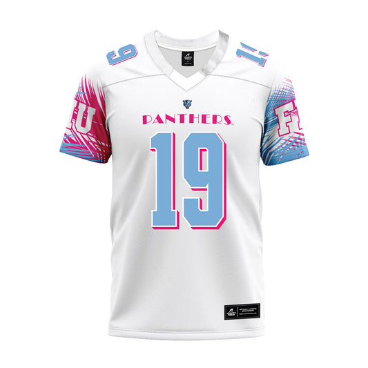 FIU - NCAA Football : Davis Brown - Vice White Premium Football Jersey-0