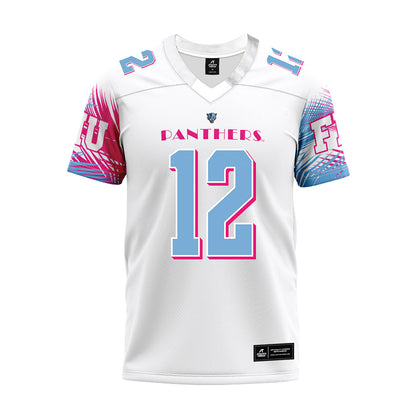 FIU - NCAA Football : Amari Isaac - Vice White Premium Football Jersey-0