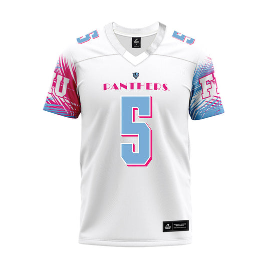 FIU - NCAA Football : Delancy "DJ" Alexander, Jr. - Vice White Premium Football Jersey-0
