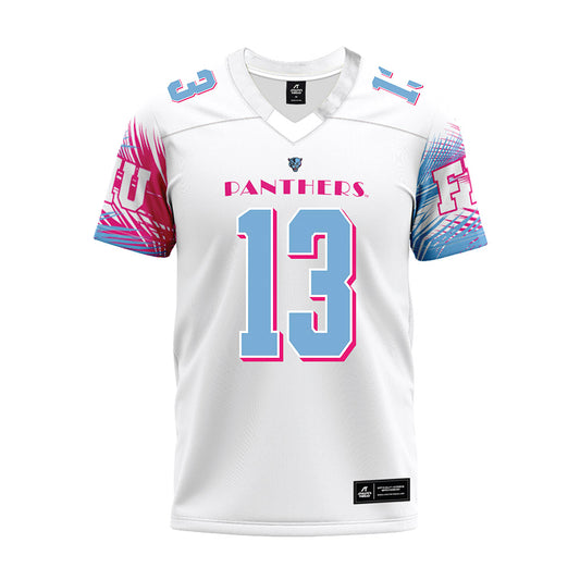 FIU - NCAA Football : Tyson Carter - Vice White Premium Football Jersey-0