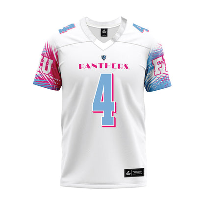FIU - NCAA Football : Wesley Miller - Vice White Premium Football Jersey-0