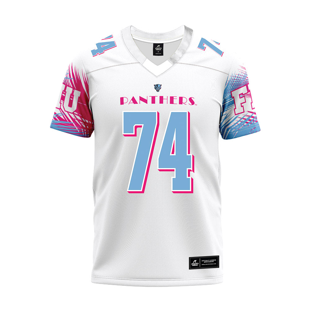 FIU - NCAA Football : Matias Garcia - Vice White Premium Football Jersey-0