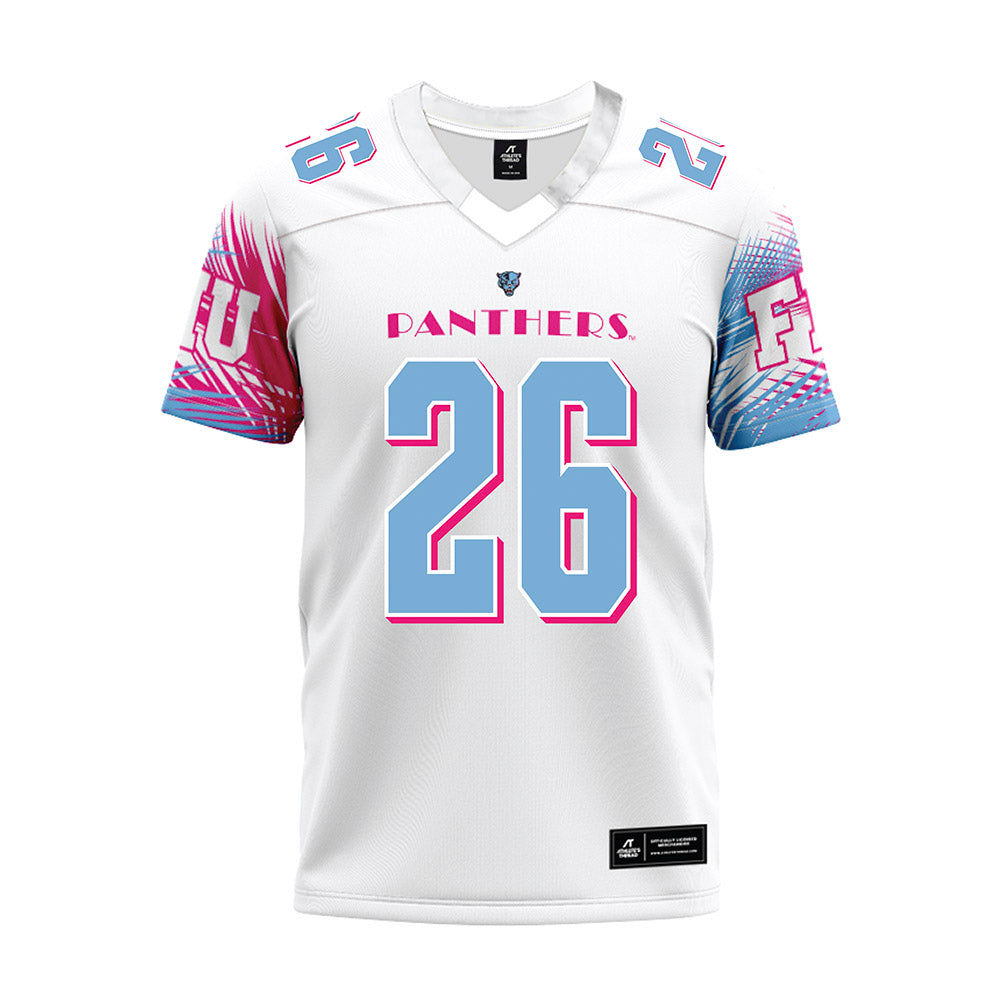 FIU - NCAA Football : Eric Nelson - Vice White Premium Football Jersey-0