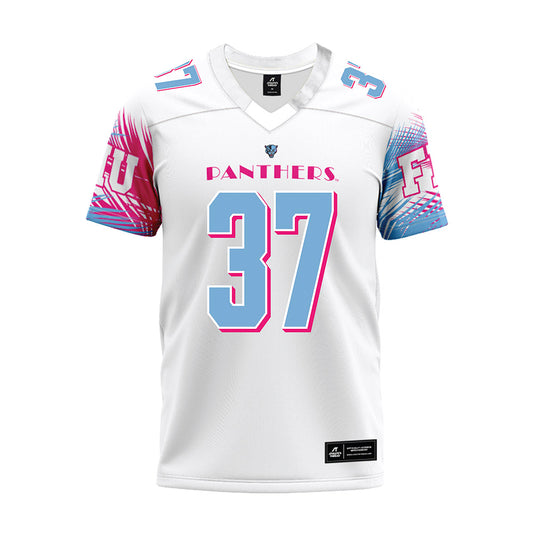 FIU - NCAA Football : kelvin reyes - Vice White Premium Football Jersey-0