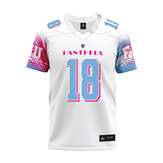 FIU - NCAA Football : Andre Brown Jr - Vice White Premium Football Jersey-0