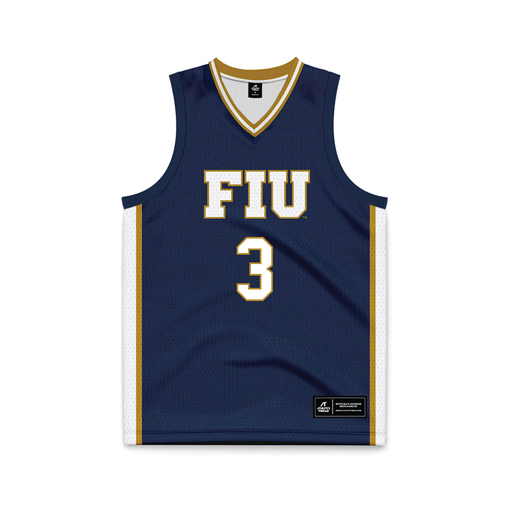 FIU - NCAA Women's Basketball : Riley Burd - Road Blue Basketball Jersey-0
