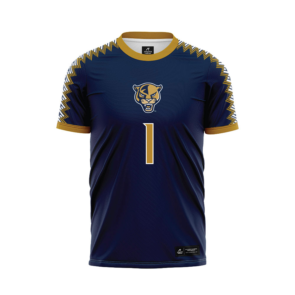 FIU - NCAA Women's Soccer : Valery Restrepo - Road Blue Soccer Jersey-0