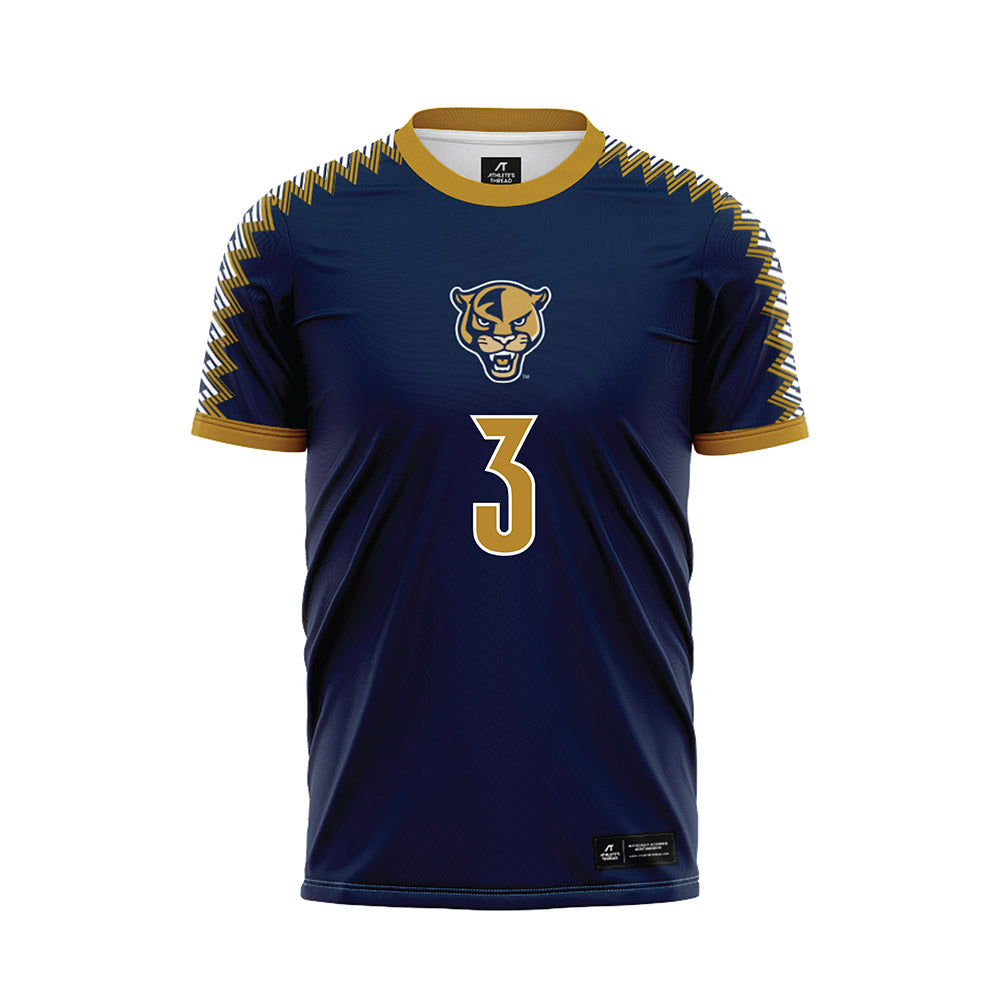 FIU - NCAA Women's Soccer : Kiara Clarke - Road Blue Soccer Jersey-0