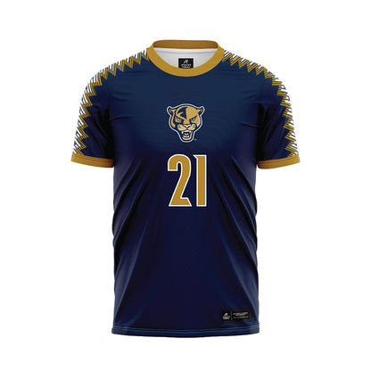 FIU - NCAA Women's Soccer : Delfina Lombardi - Road Blue Soccer Jersey-0