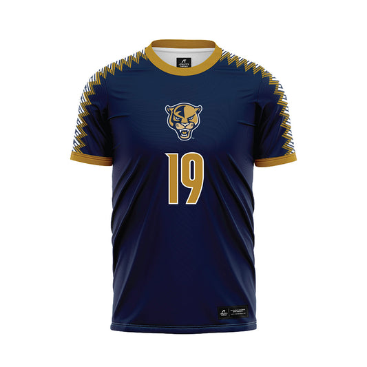 FIU - NCAA Women's Soccer : Mona Gellert - Road Blue Soccer Jersey-0